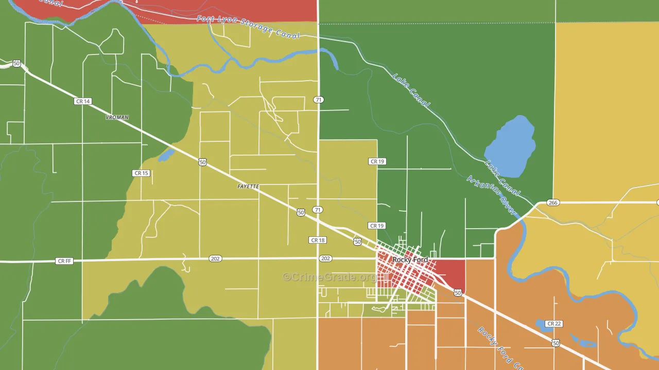 Vroman, CO Map of Theft Rates