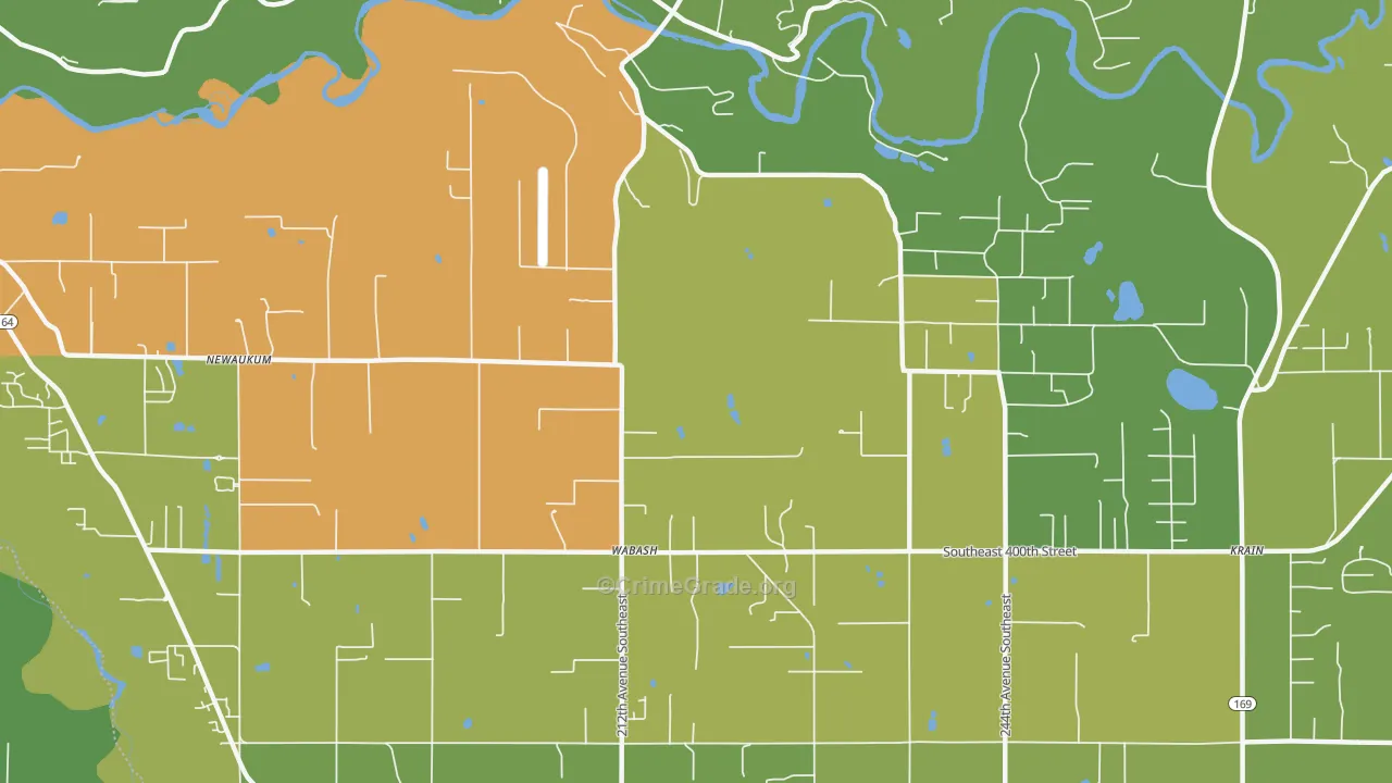 Wabash, WA Map of Theft Rates