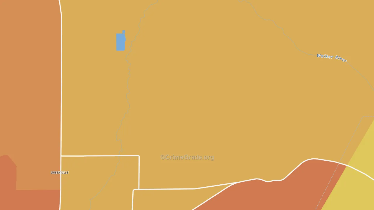 Wabuska, NV Map of Theft Rates