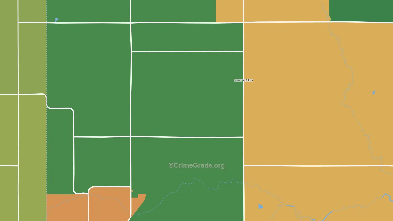 Wadena County, MN Map of Theft Rates