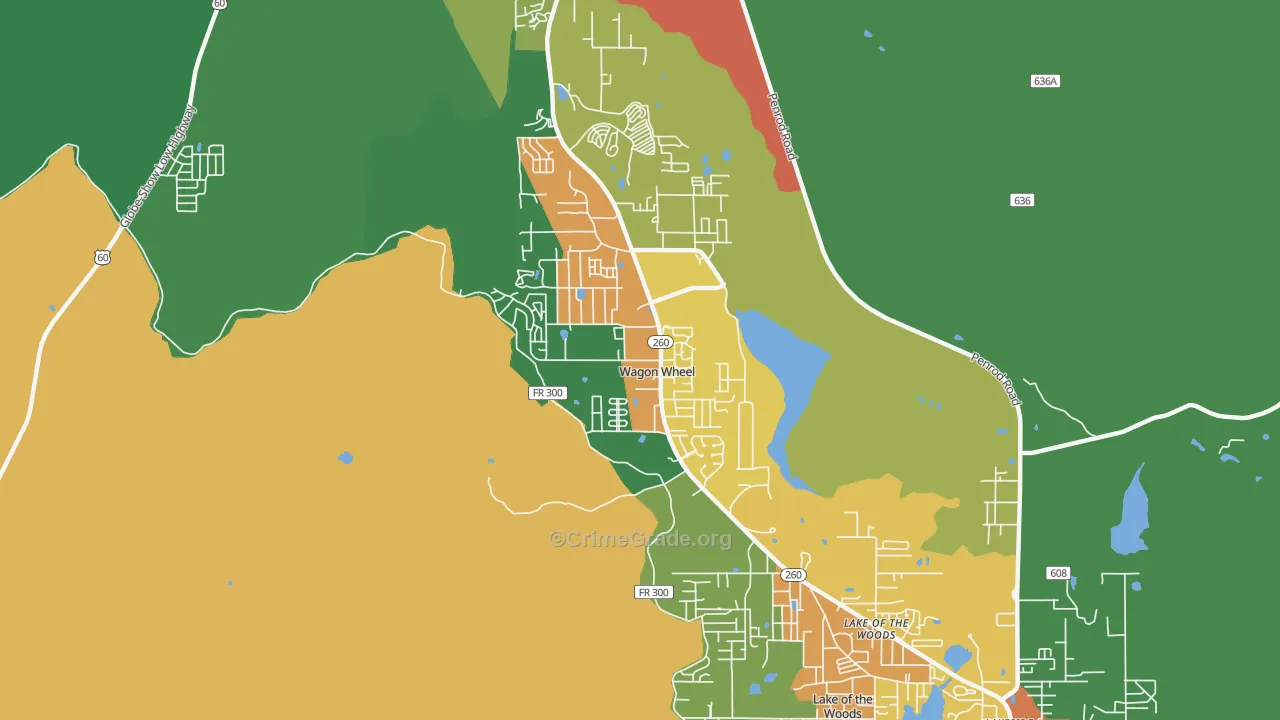 Wagon Wheel, AZ Map of Theft Rates
