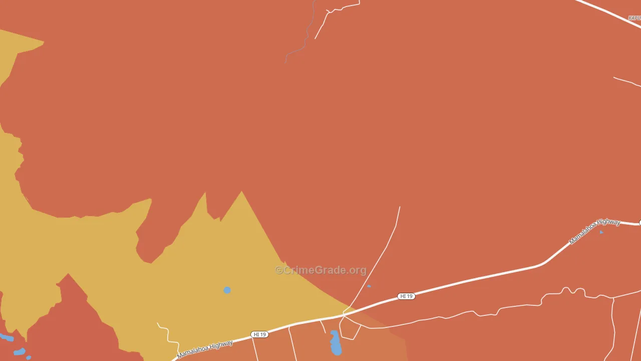 Waipio, HI Map of Theft Rates