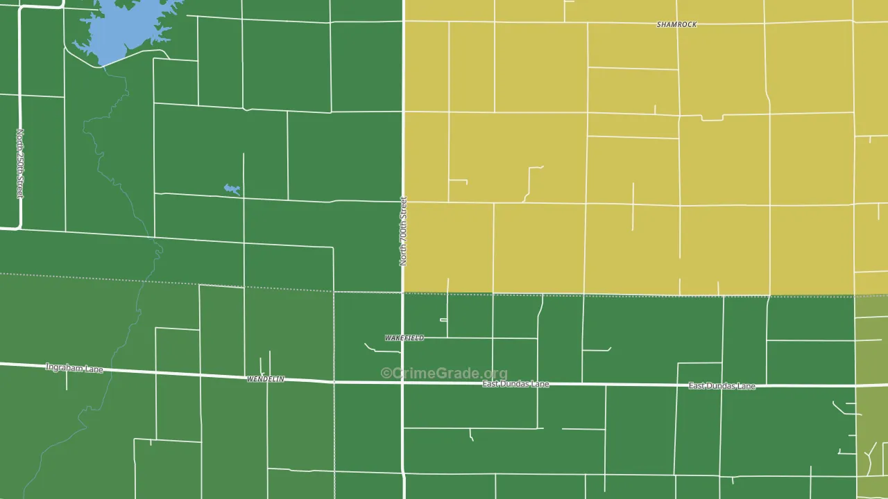 Wakefield, IL Map of Theft Rates
