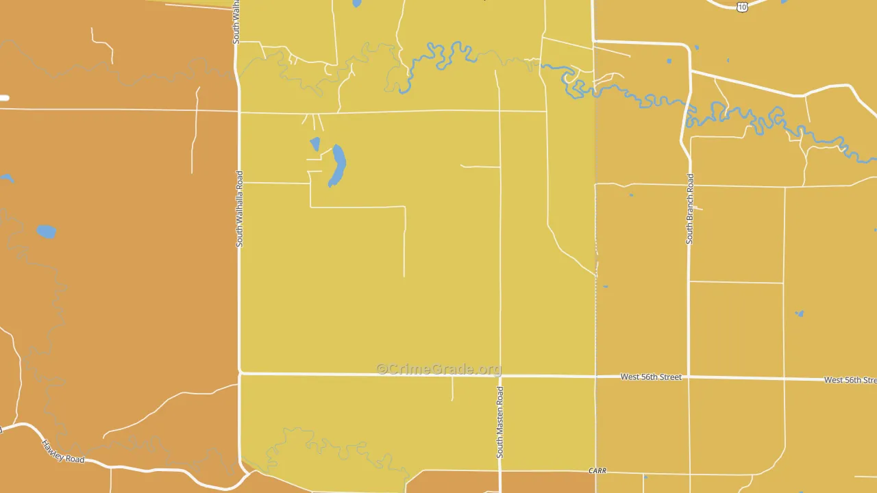 Walhalla, MI Map of Theft Rates