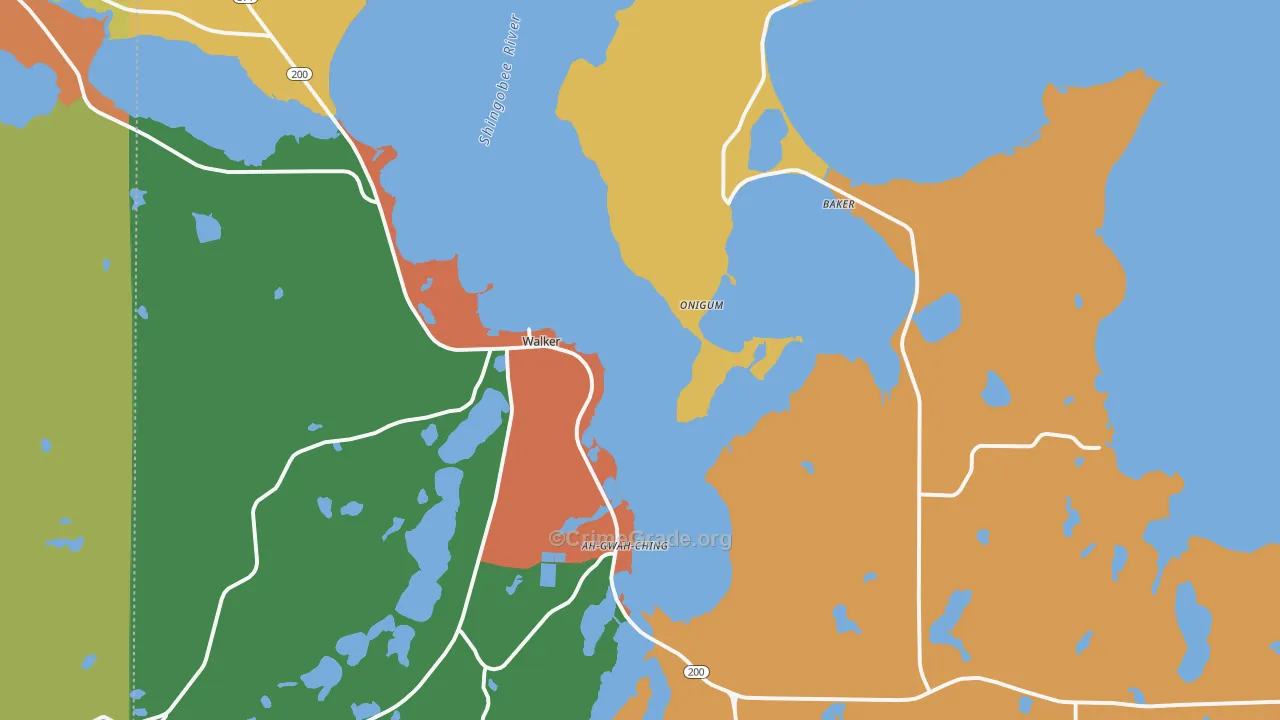 Walker, MN Map of Theft Rates