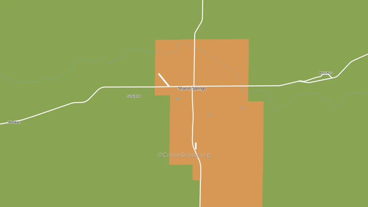 Wallace County, KS Map of Theft Rates