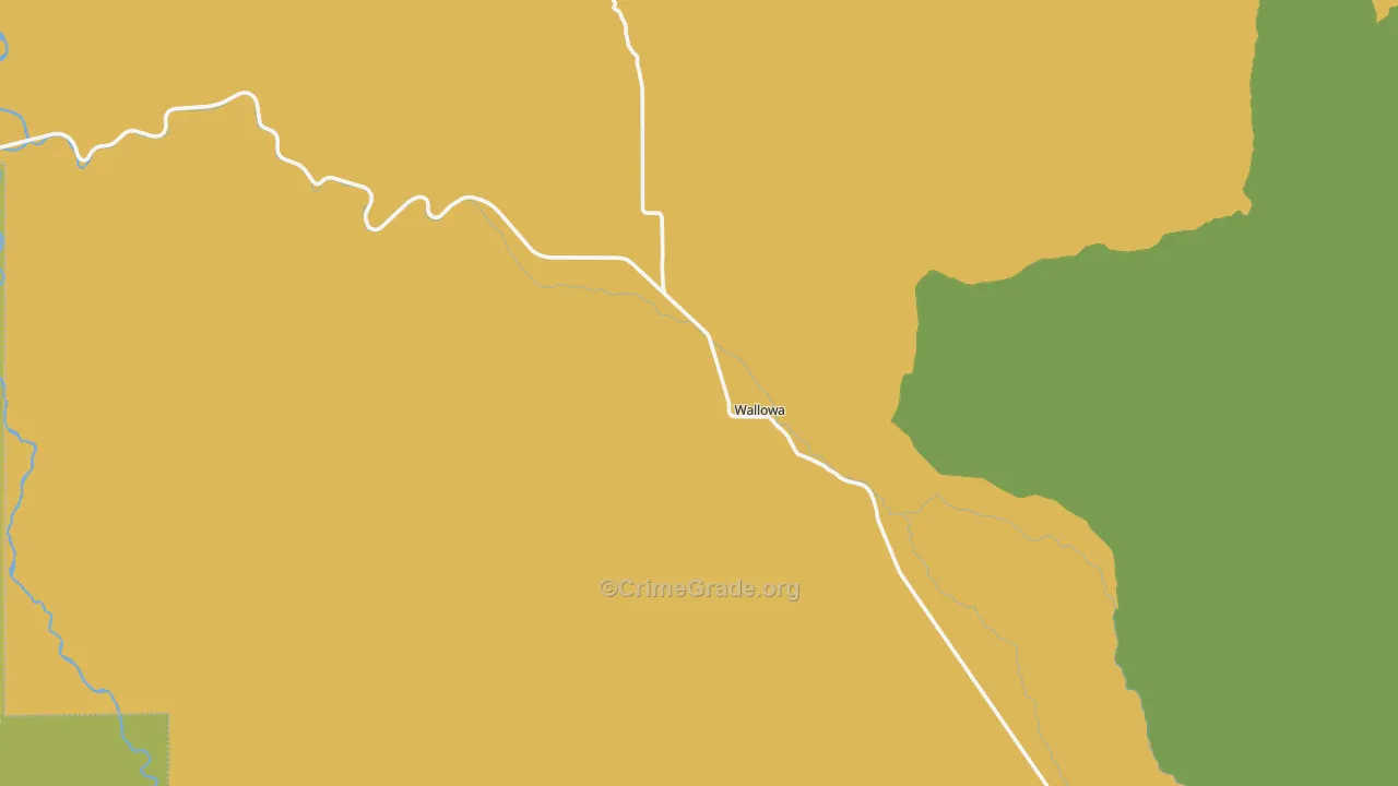 Wallowa, OR Map of Theft Rates