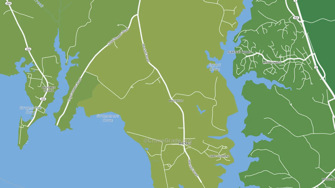 Wallville, MD Map of Theft Rates
