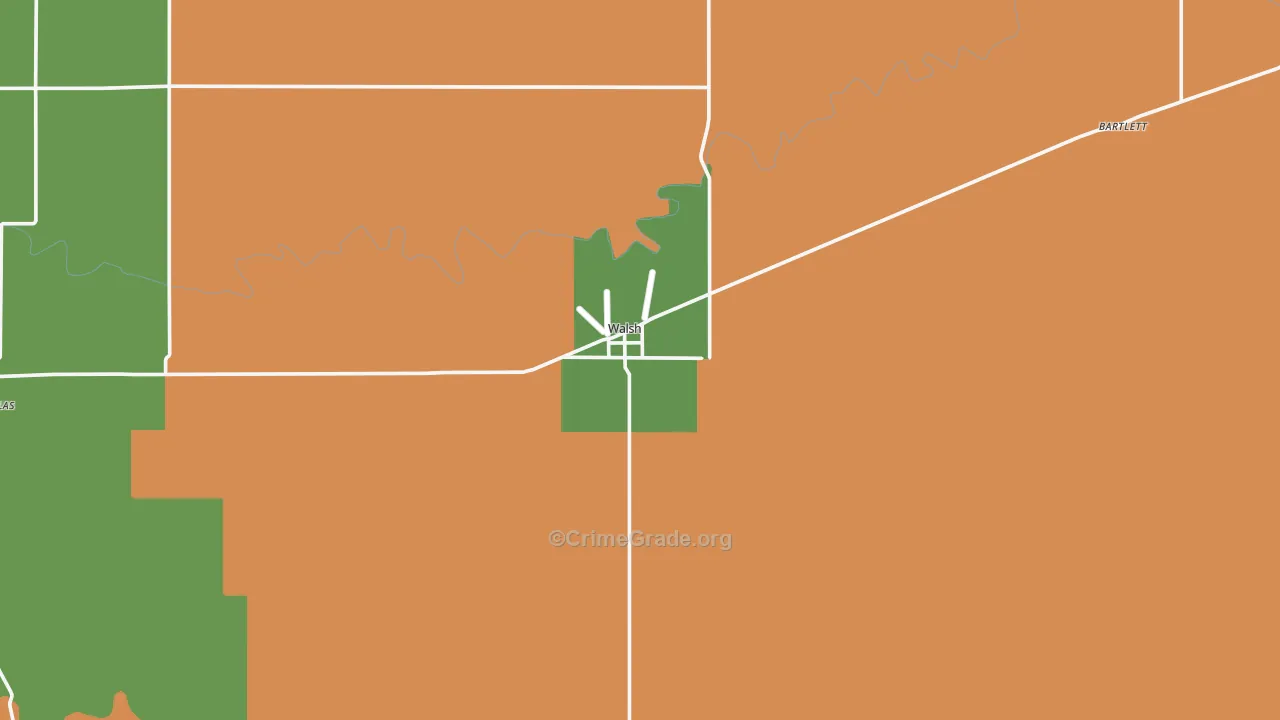 Walsh, CO Map of Theft Rates