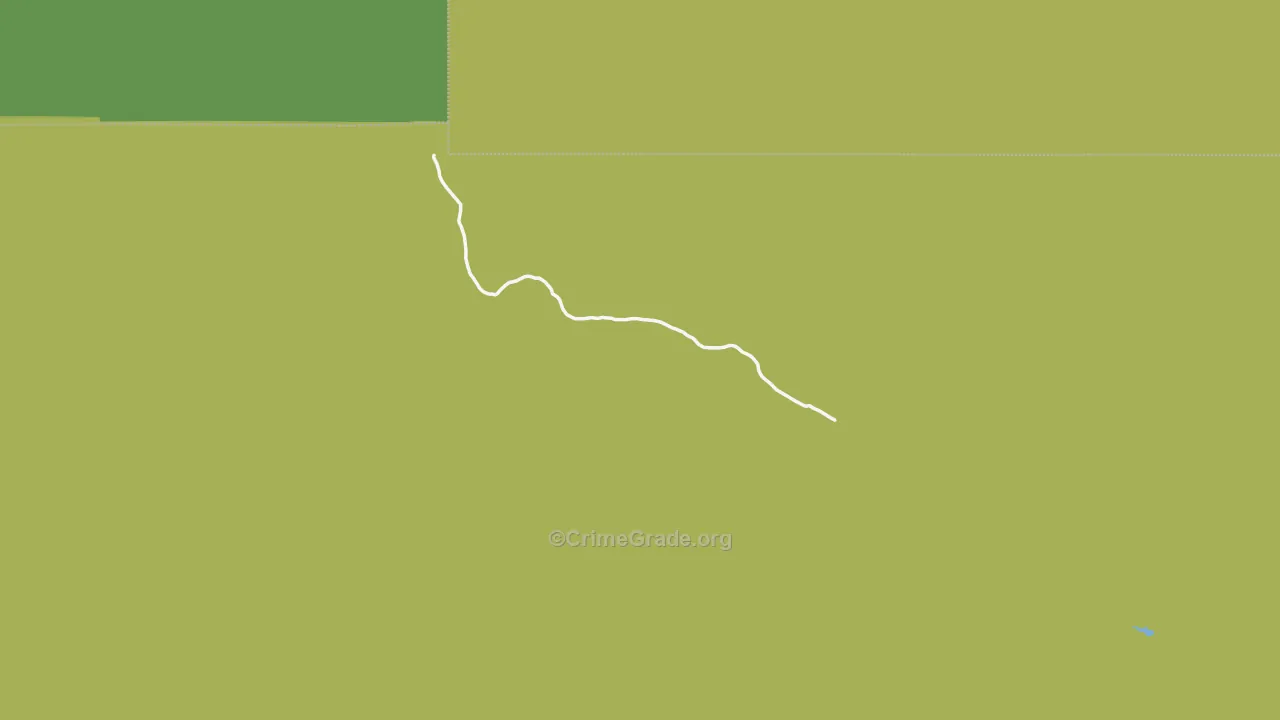 Waltman, WY Map of Theft Rates