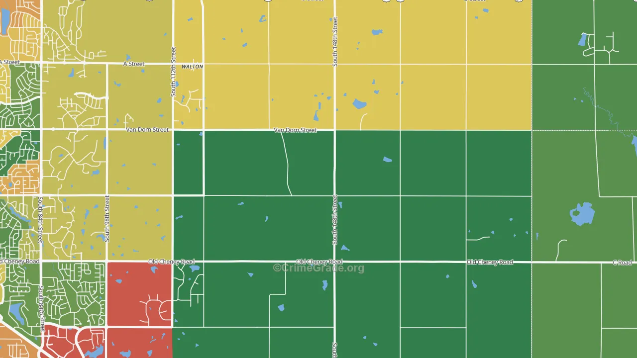 Walton, NE Map of Theft Rates