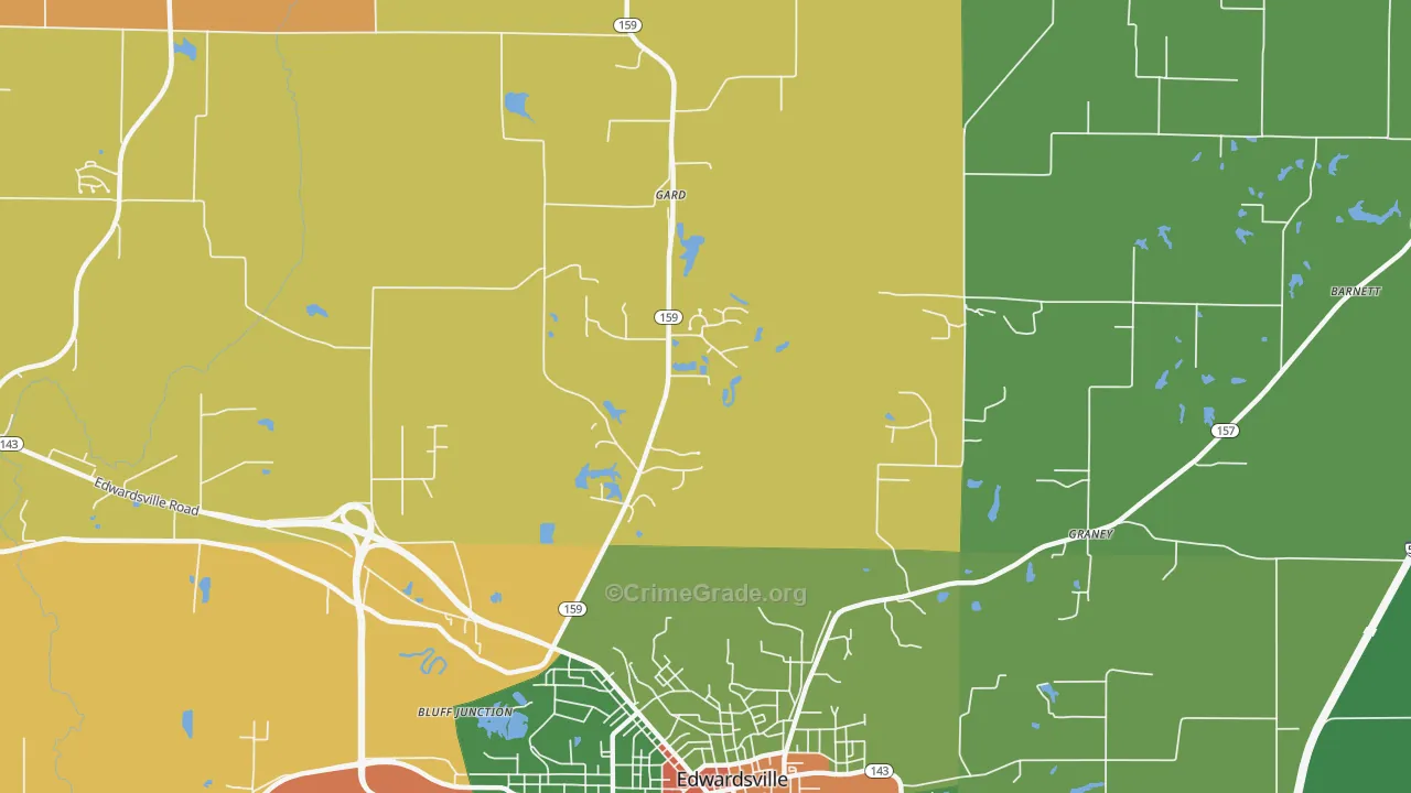 Wanda, IL Map of Theft Rates