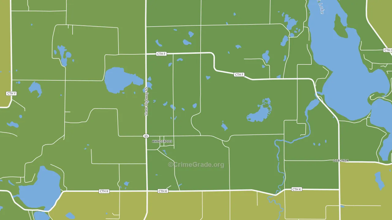 Wanderoos, WI Map of Theft Rates