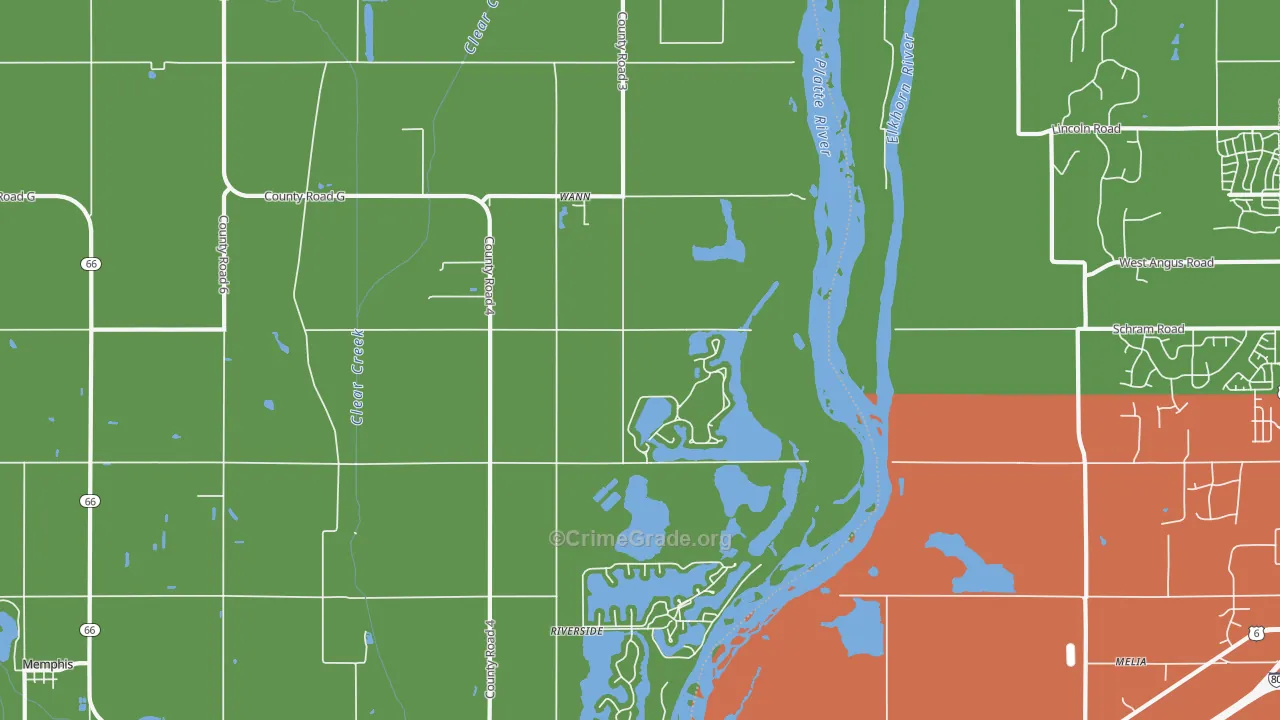 Wann, NE Map of Theft Rates