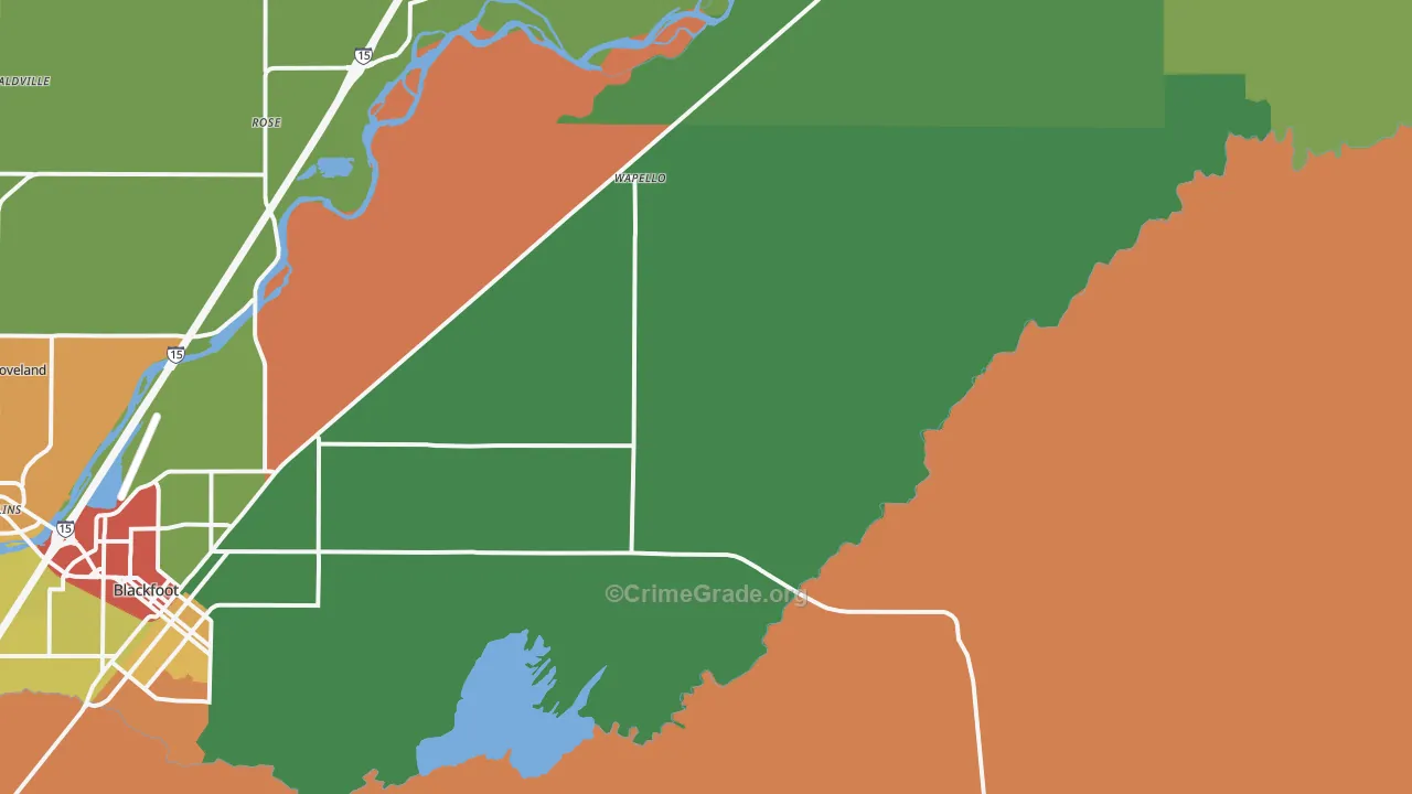Wapello, ID Map of Theft Rates