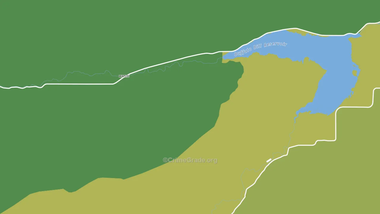 Wapiti, WY Map of Theft Rates