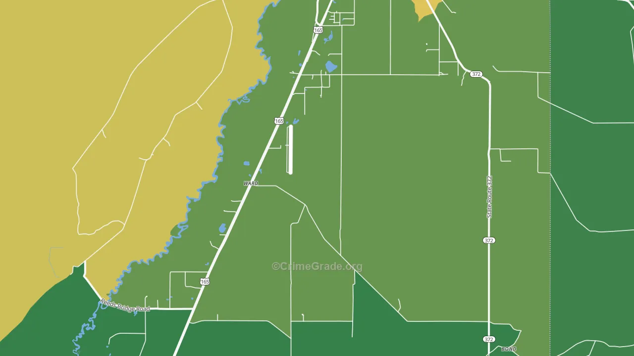 Ward, LA Map of Theft Rates