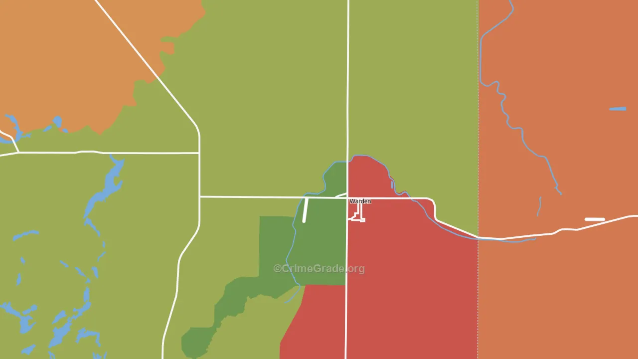 Warden, WA Map of Theft Rates