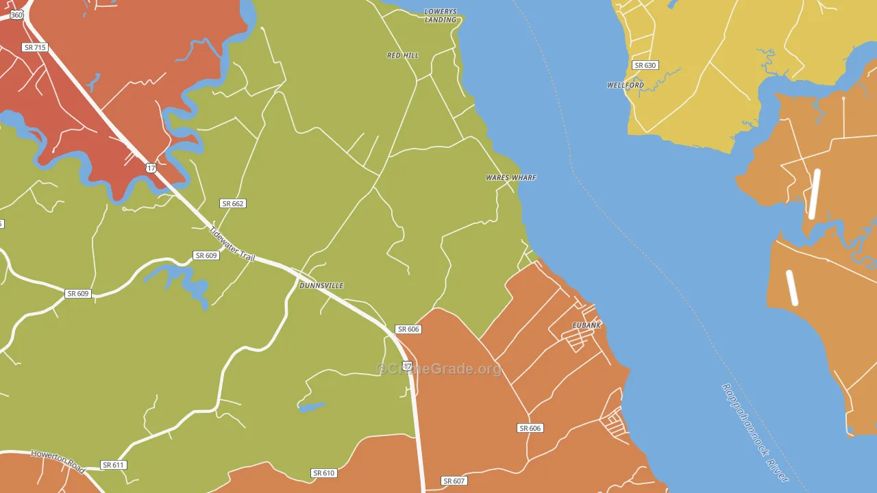 Wares Wharf, VA Map of Theft Rates