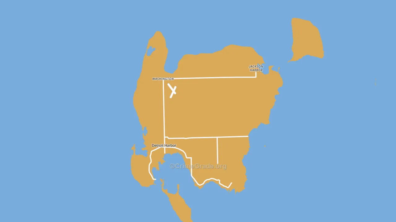 Washington Island, WI Map of Theft Rates
