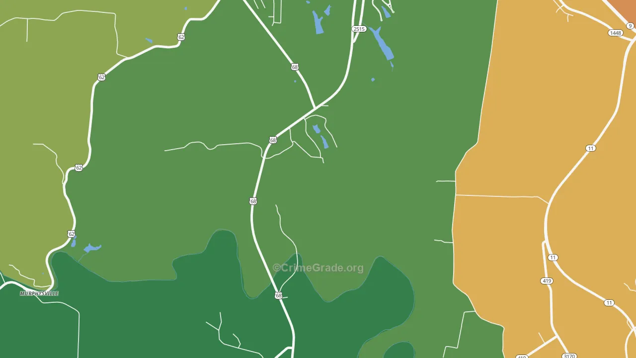 Washington, KY Map of Theft Rates