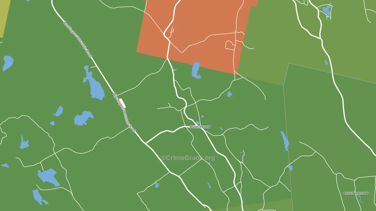 Washington, MA Map of Theft Rates