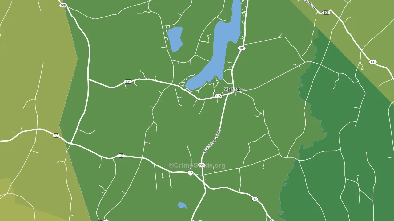 Washington, ME Map of Theft Rates