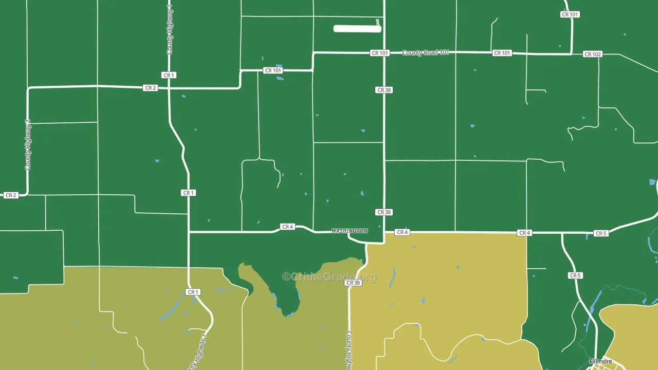 Washington, MN Map of Theft Rates