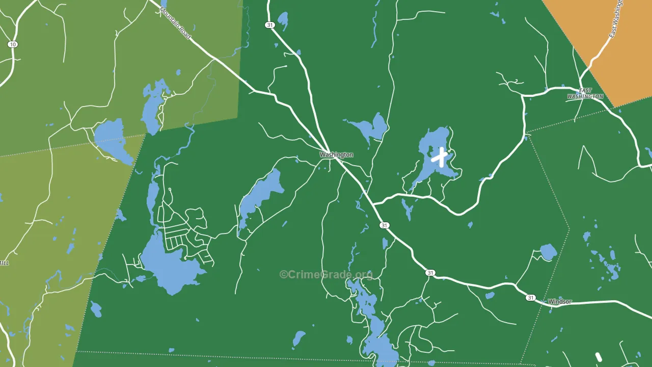 Washington, NH Map of Theft Rates