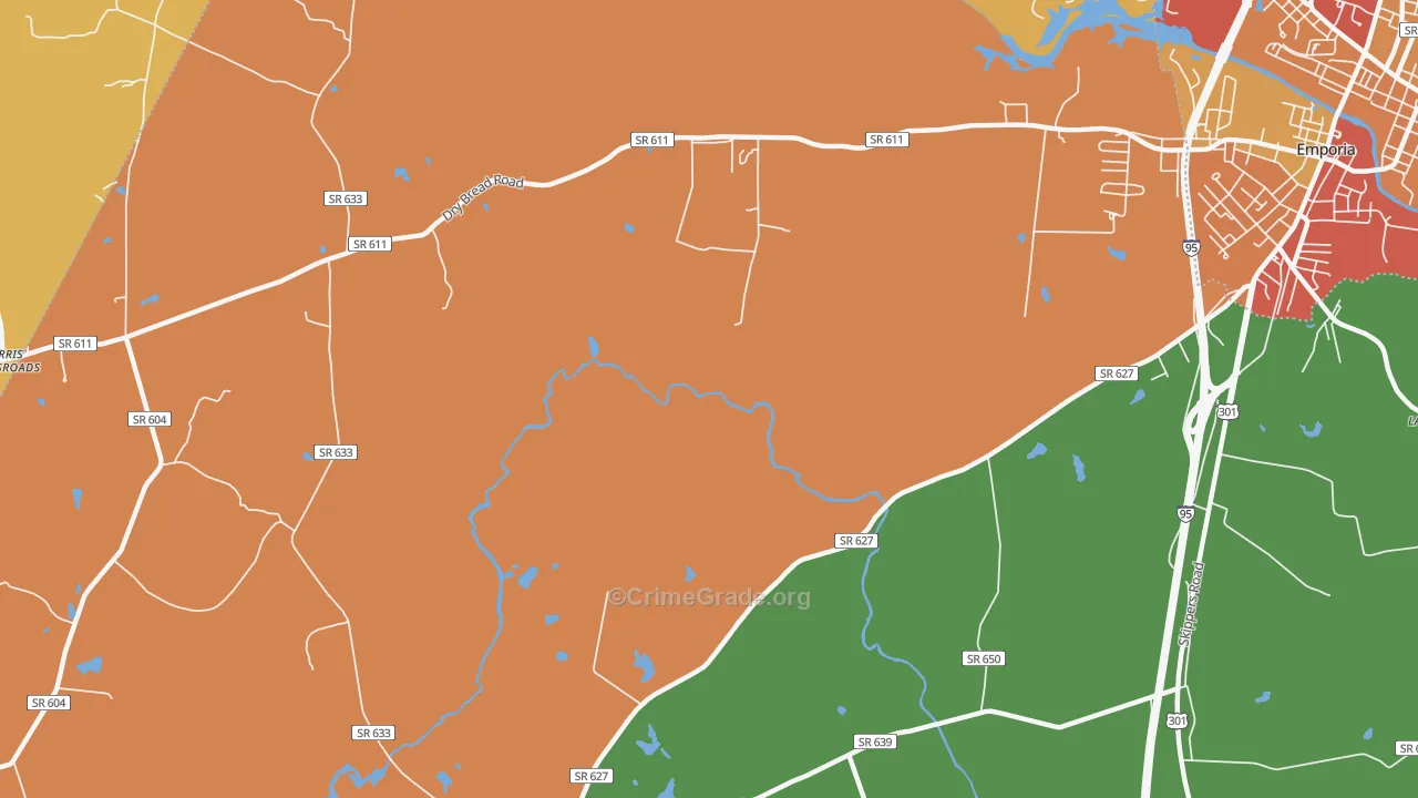Washington Park, VA Map of Theft Rates