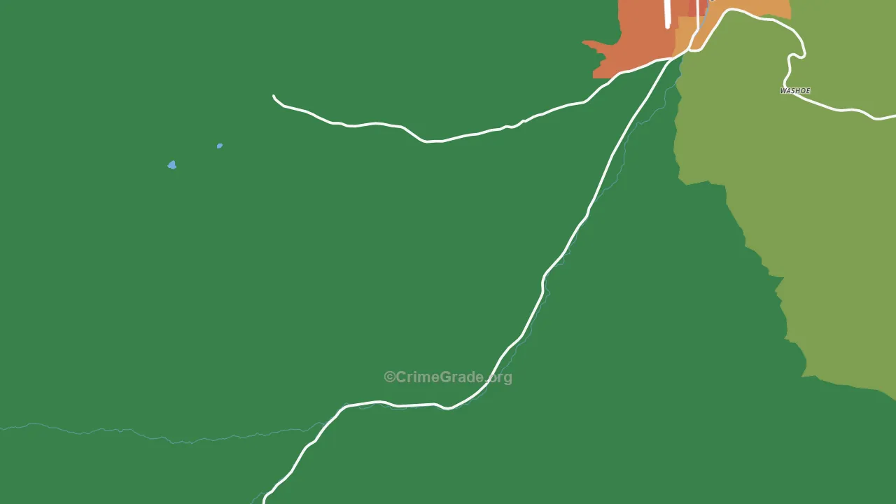 Washoe, MT Map of Theft Rates