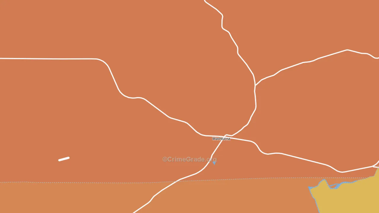 Washtucna, WA Map of Theft Rates