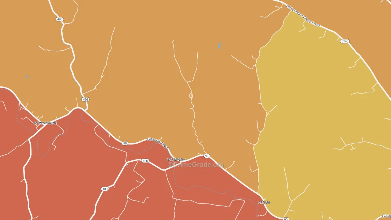 Waterview, KY Map of Theft Rates
