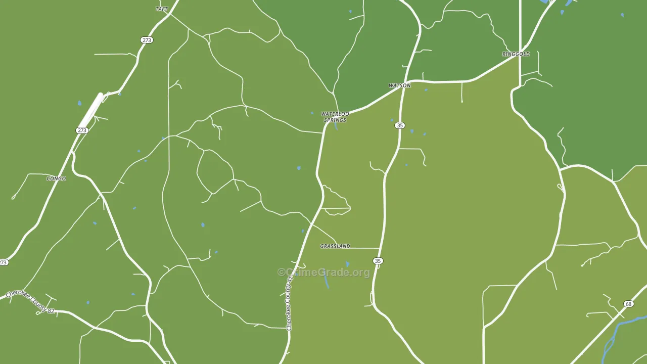Watson, AL Map of Theft Rates