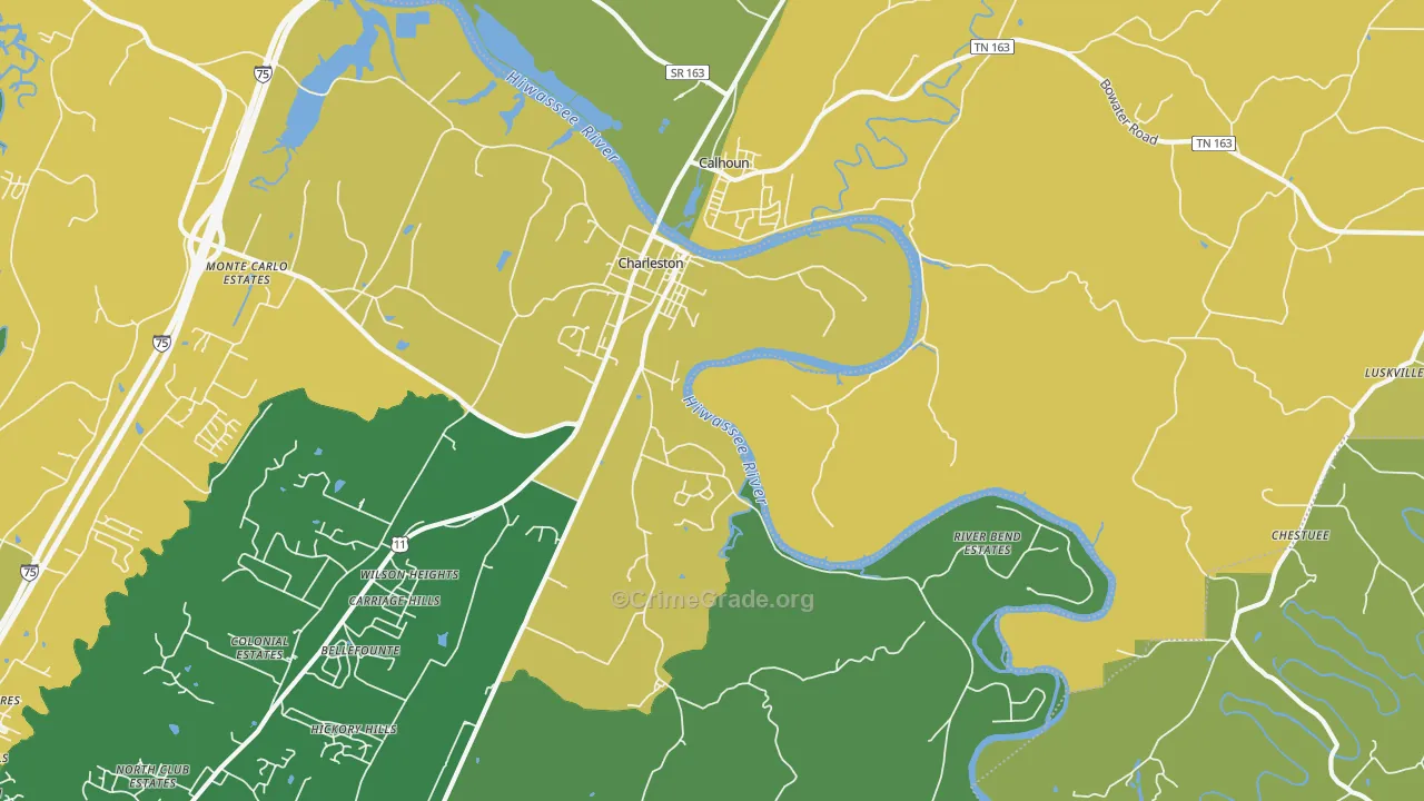 Watt Heights, TN Map of Theft Rates