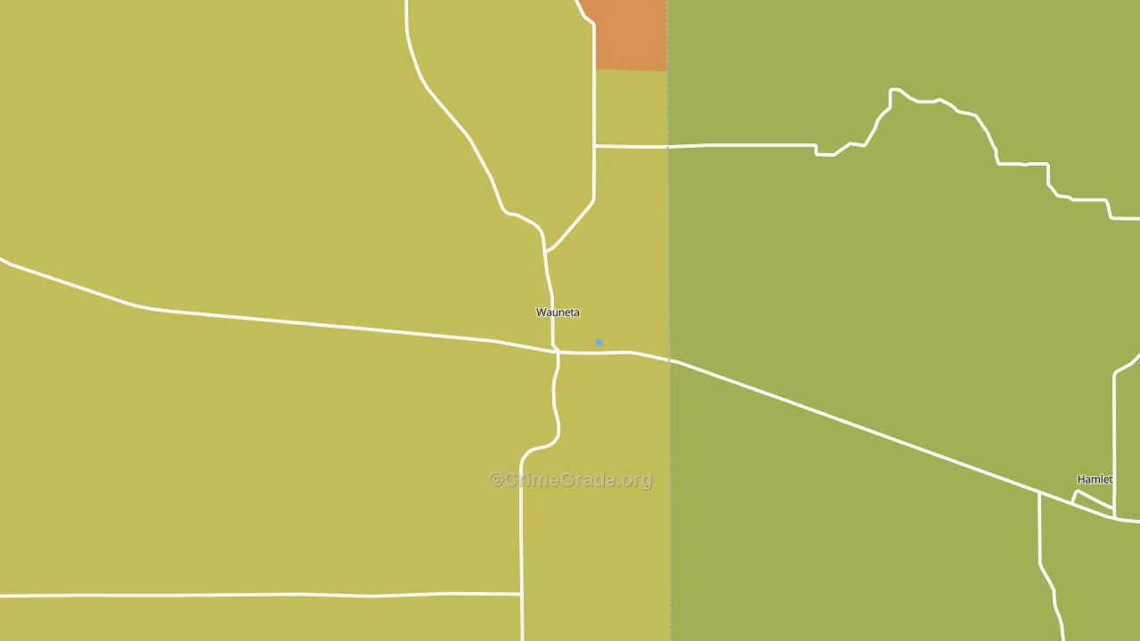 Wauneta, NE Map of Theft Rates