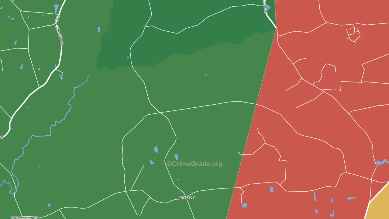 Waycross, NC Map of Theft Rates