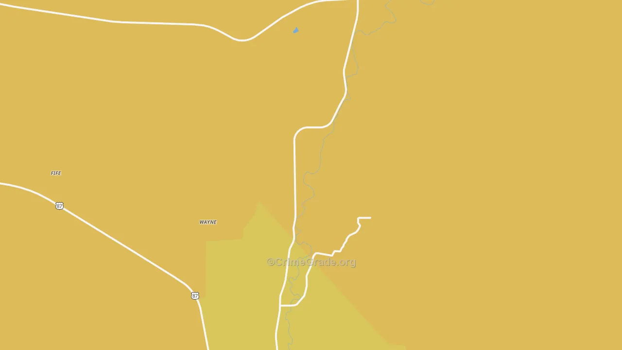 Wayne, MT Map of Theft Rates