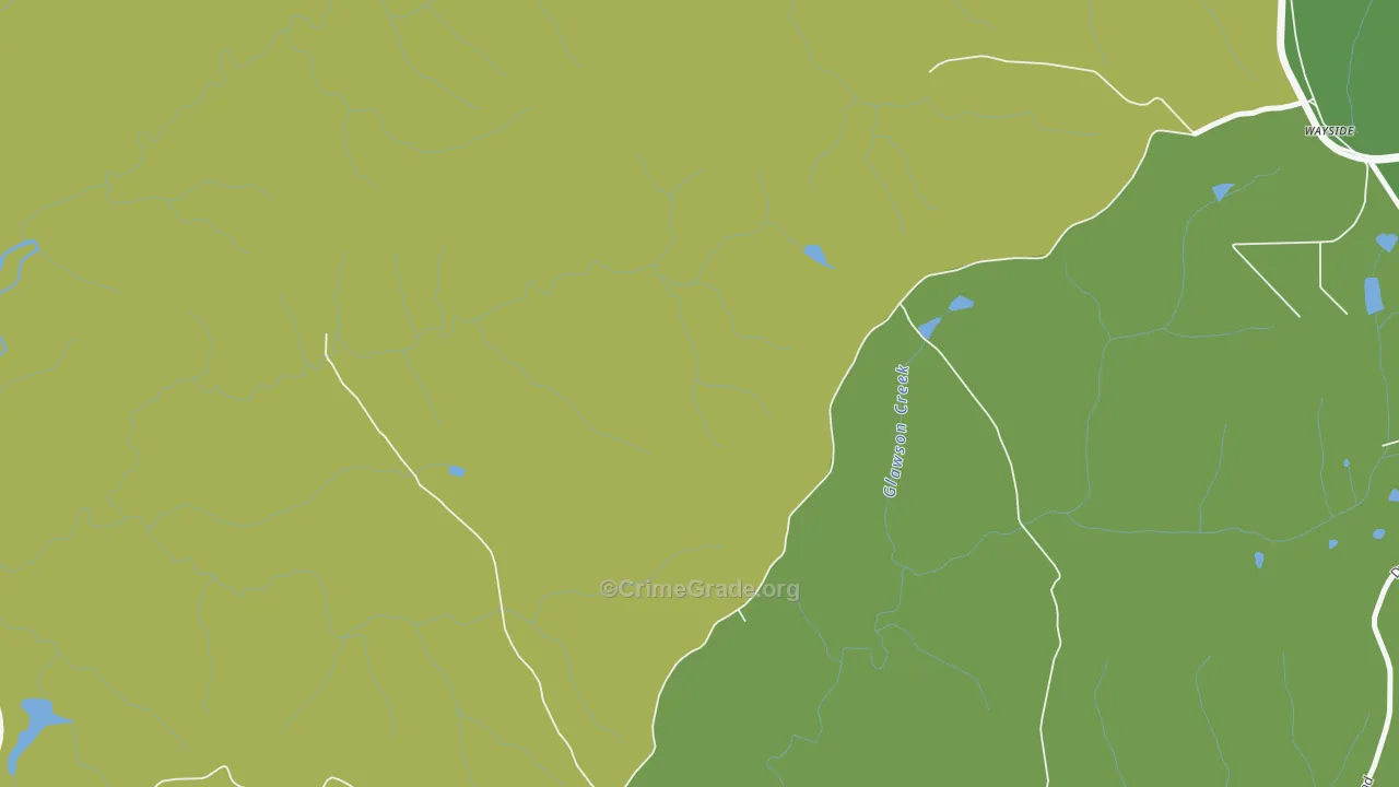 Wayside, GA Map of Theft Rates