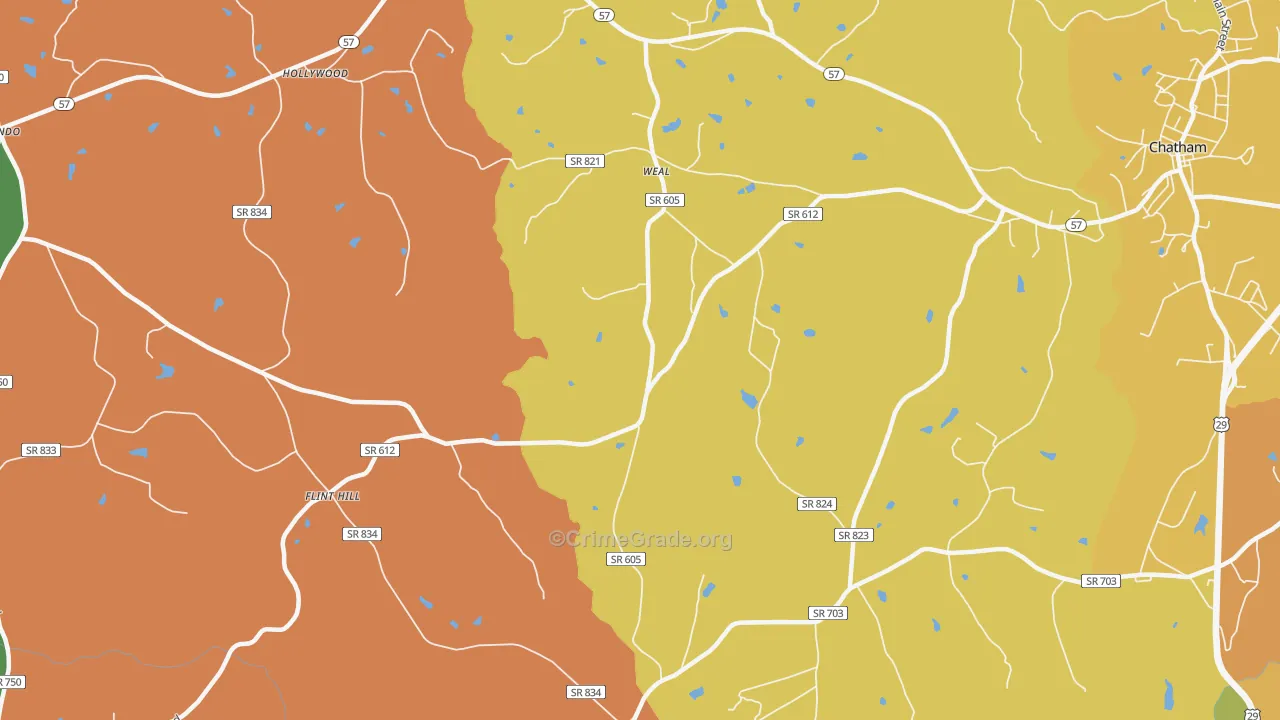 Weal, VA Map of Theft Rates