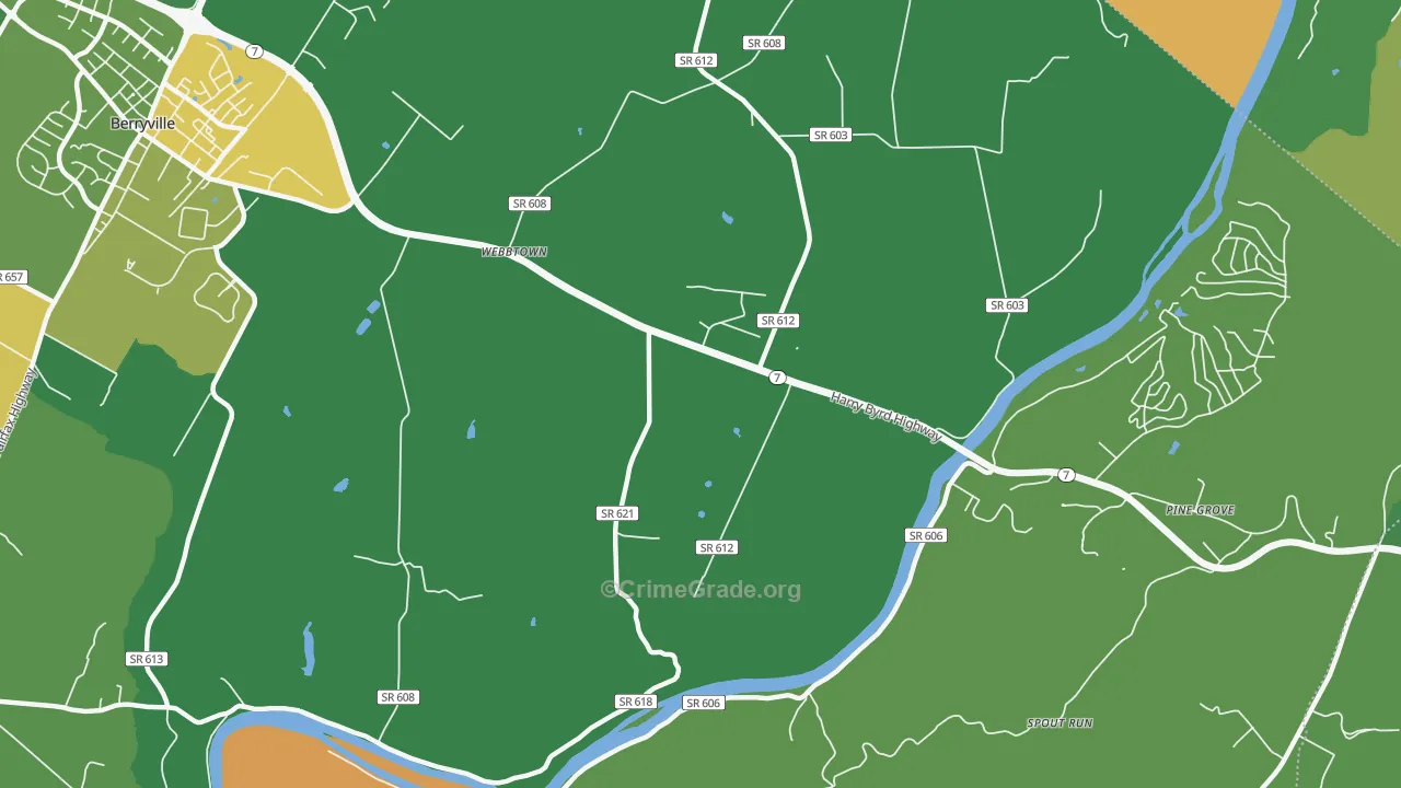 Webbtown, VA Map of Theft Rates