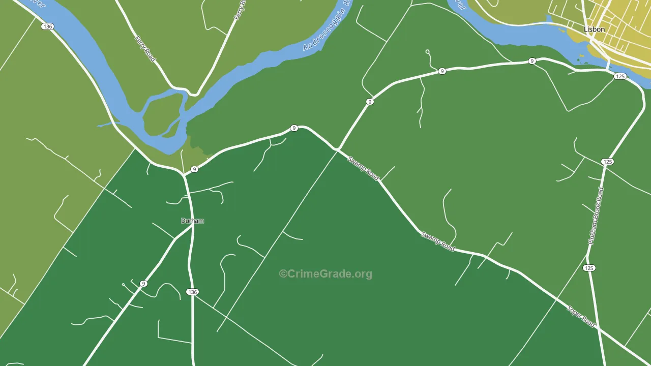 Webster Corner, ME Map of Theft Rates