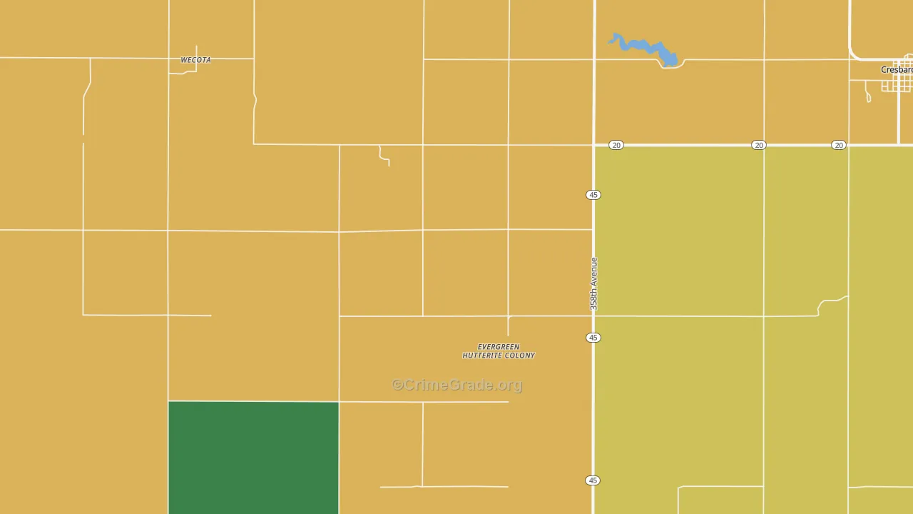Wecota, SD Map of Theft Rates