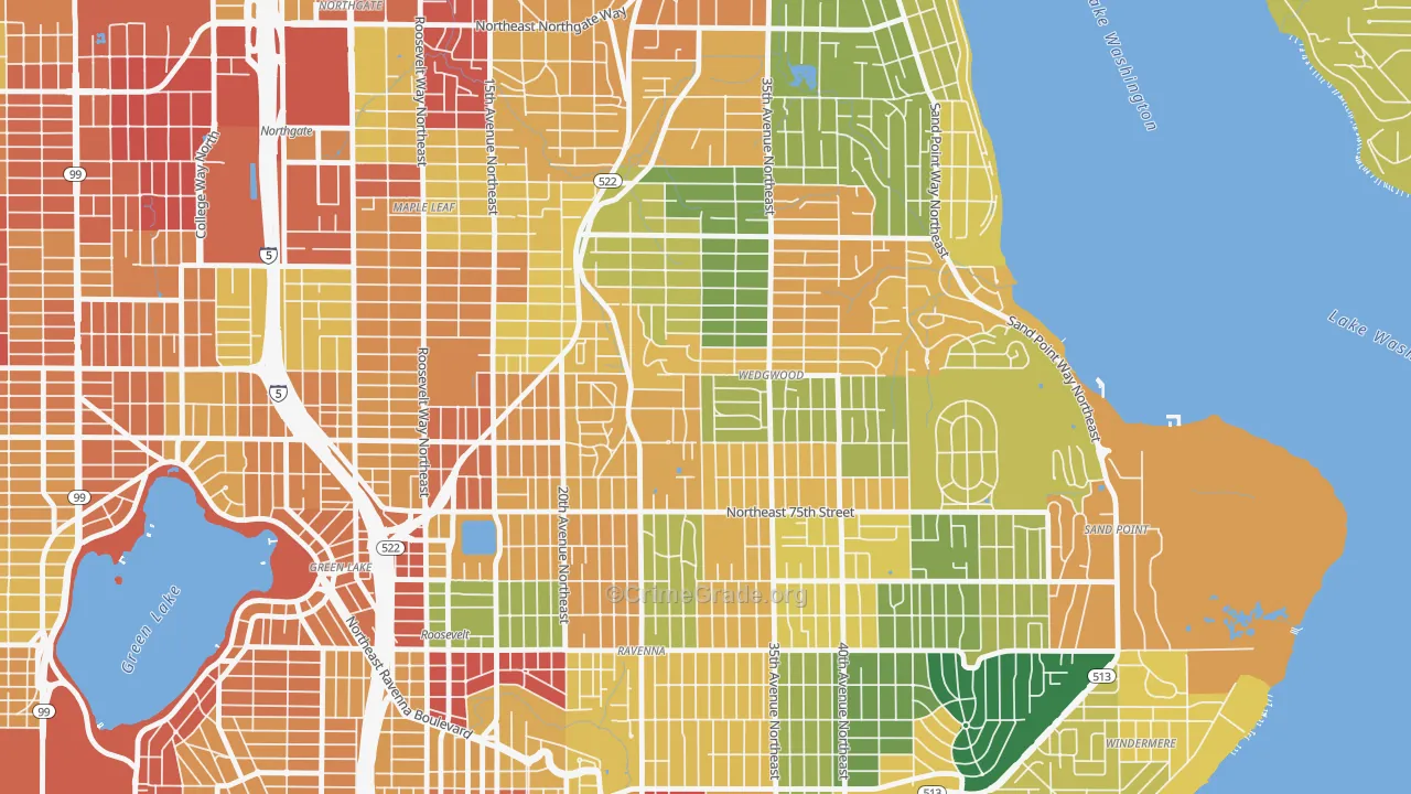 Wedgwood, Seattle, WA Map of Theft Rates