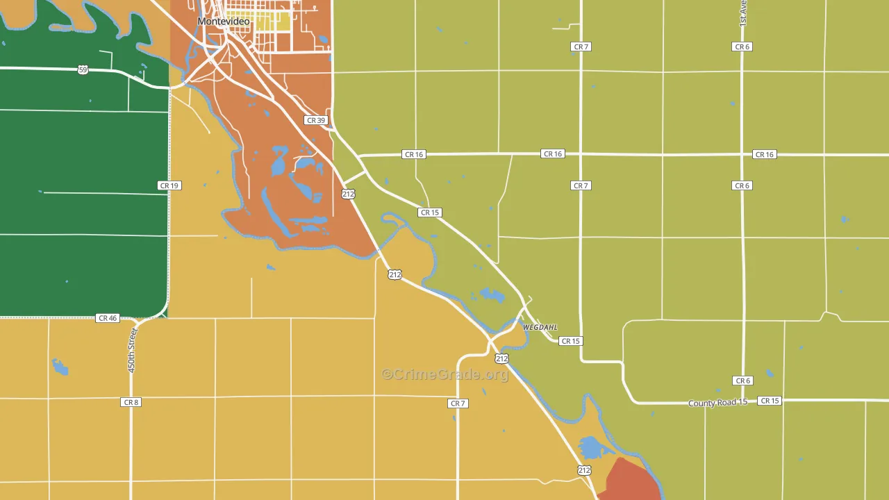 Wegdahl, MN Map of Theft Rates