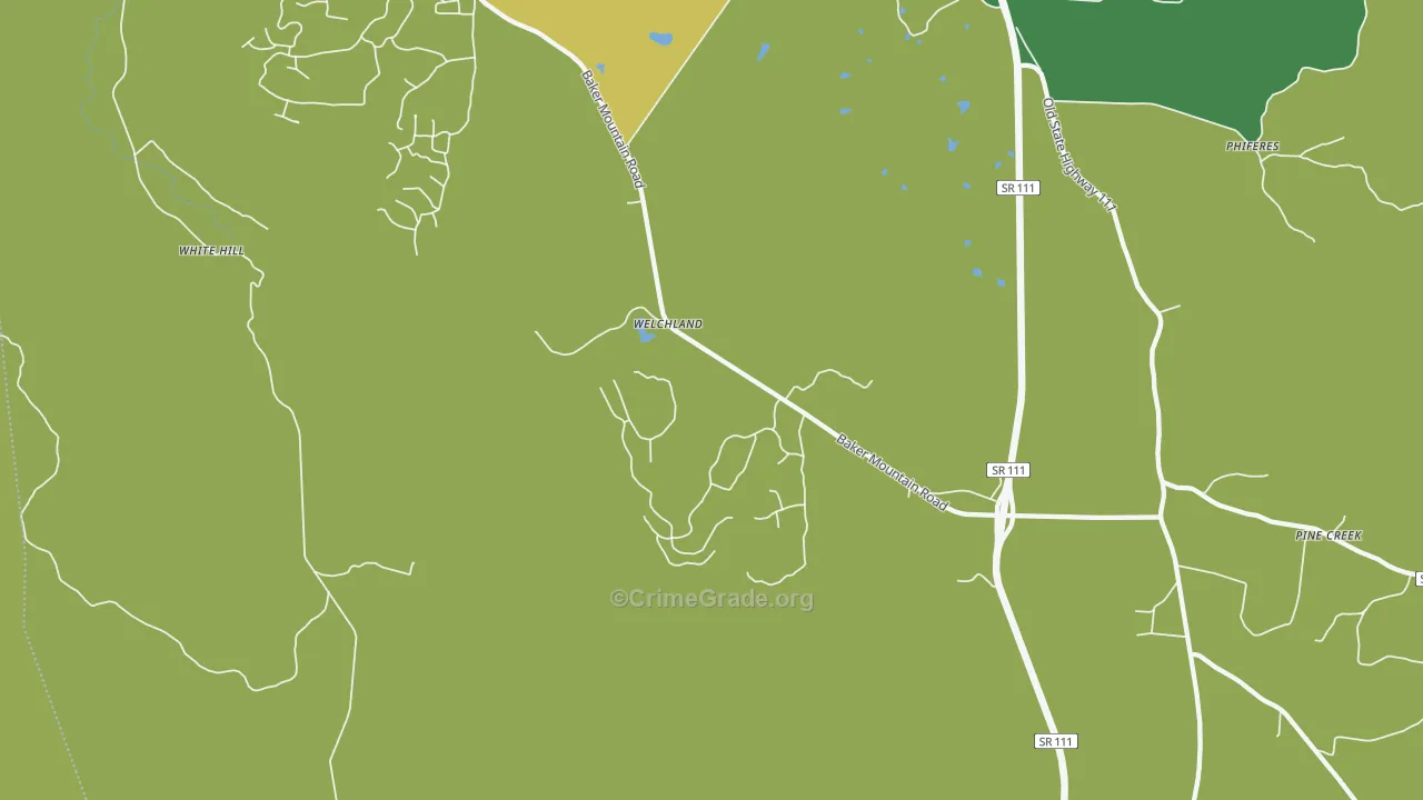 Welchland, TN Map of Theft Rates