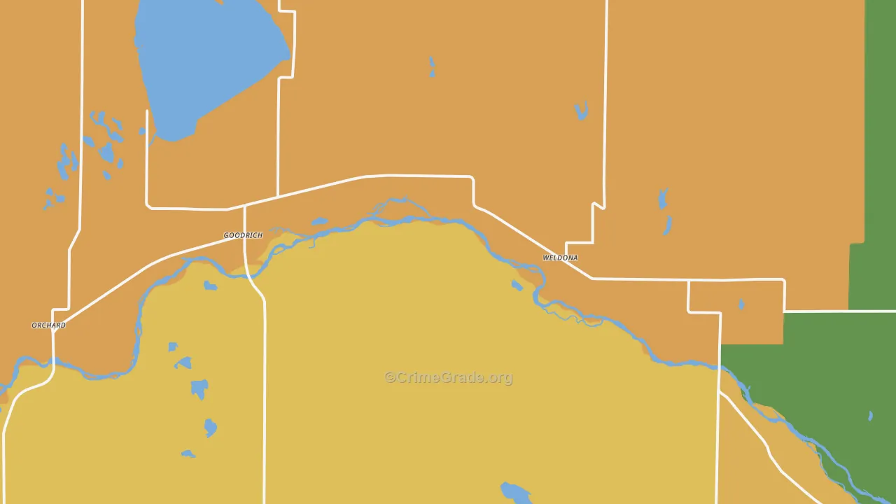 Weldona, CO Map of Theft Rates