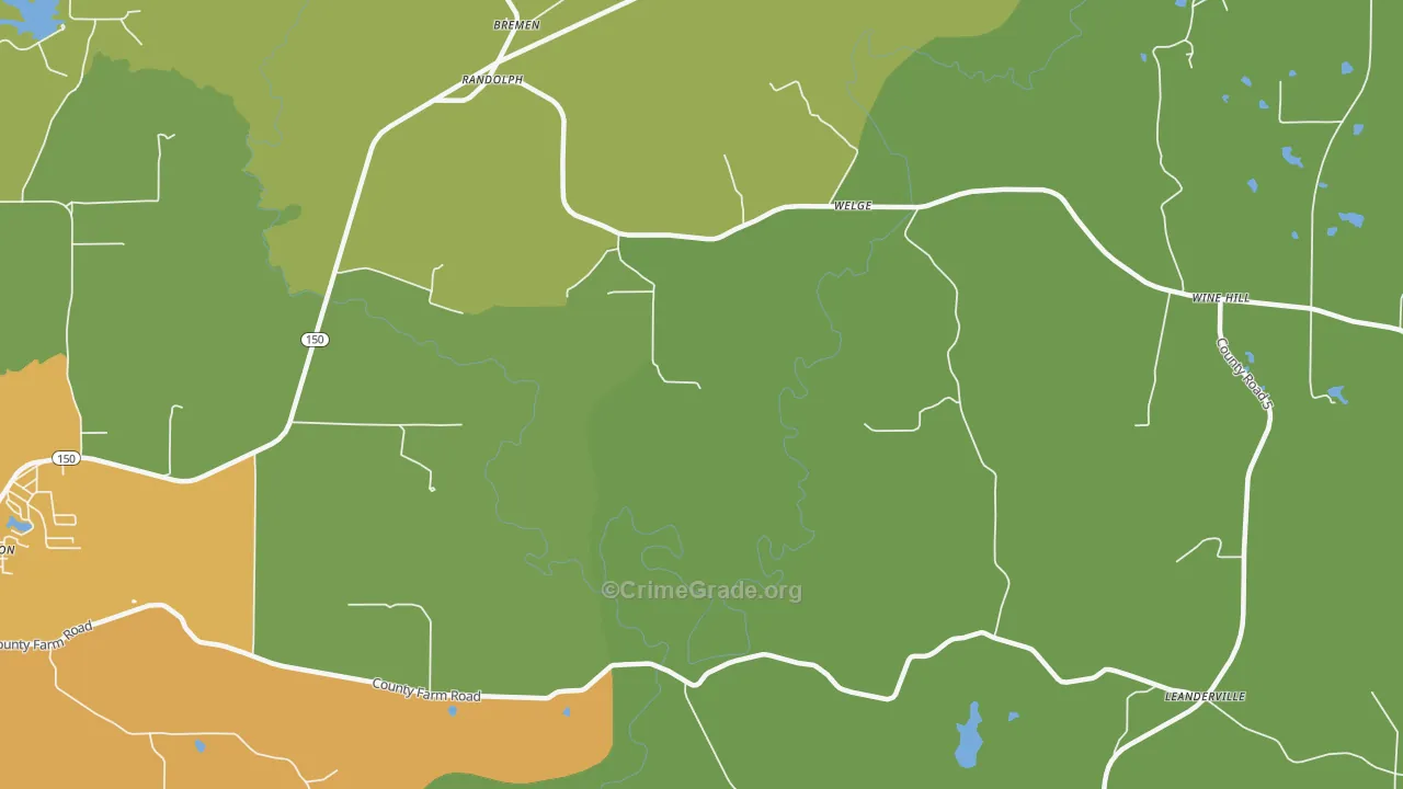 Welge, IL Map of Theft Rates