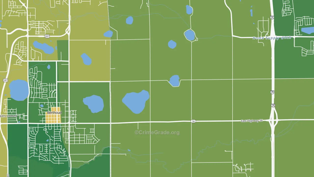 Welty, CO Map of Theft Rates