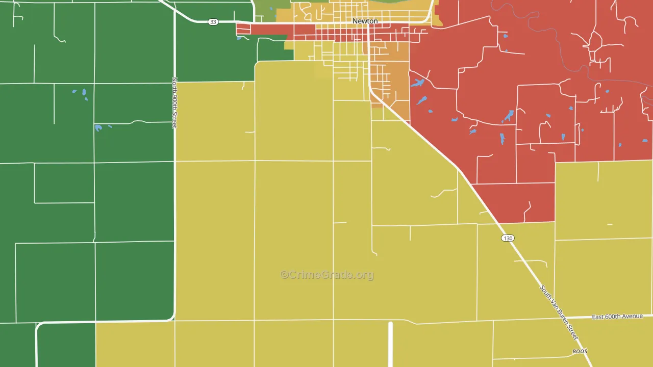 Wendelin, IL Map of Theft Rates